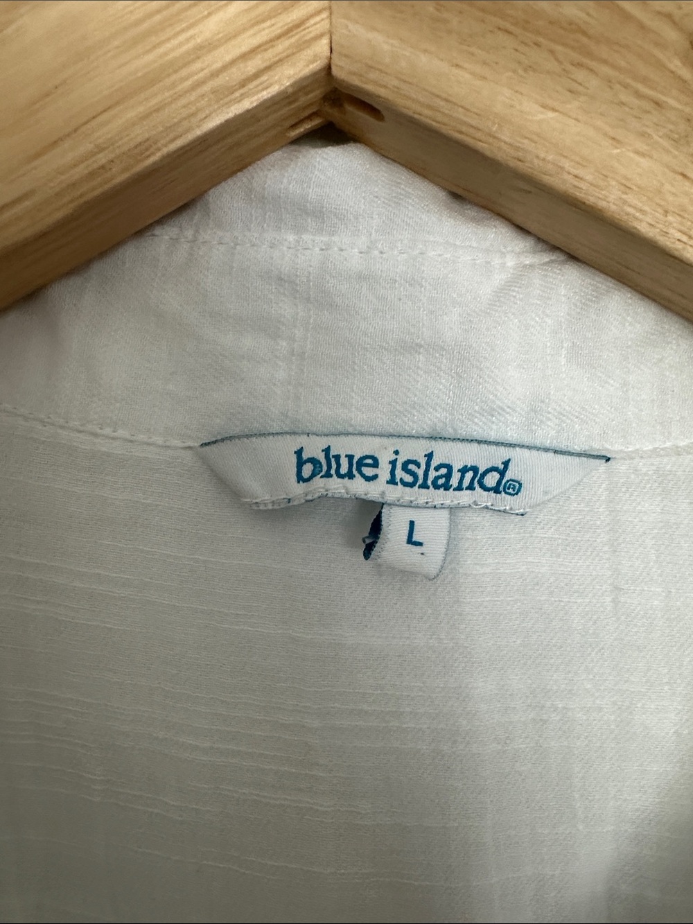 Blue Island Women’s Lightweight Cotton-Blend Swim Coverup White L - Picture 4 of 7